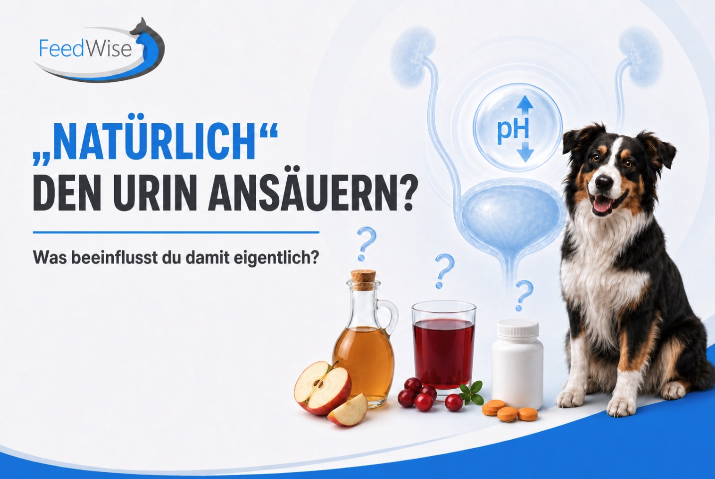 FeedWise Infografik: Apfelessig, Cranberry und Vitamin C als „natürliche“ Harnansäuerer bei Struvit